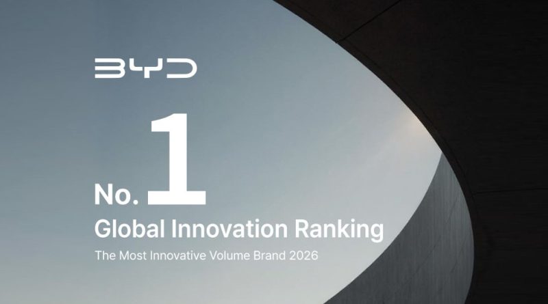 BYD Tops CAM Global Automotive Innovation Ranking in Historic First