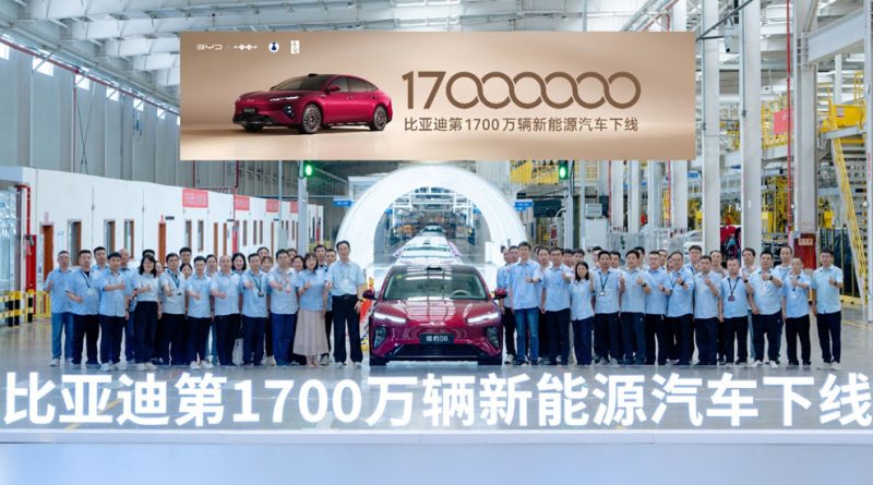 BYD Rolls Out Its 17 Millionth New Energy Vehicle