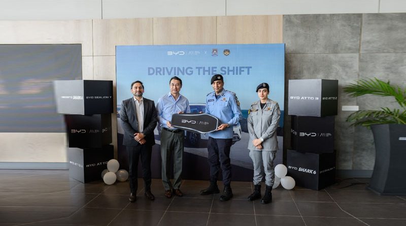 BYD electric vehicles to Islamabad Capital Police and Islamabad Traffic Police