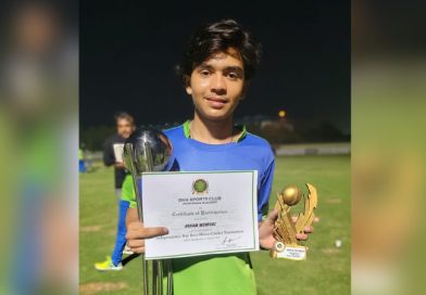 Young Cricketer Arham Mehfooz Shines with Outstanding All-Round Performance, Named Man of the Match
