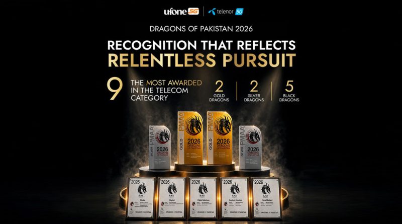 Ufone and Telenor Pakistan secure nine awards at Dragons of Pakistan 2026